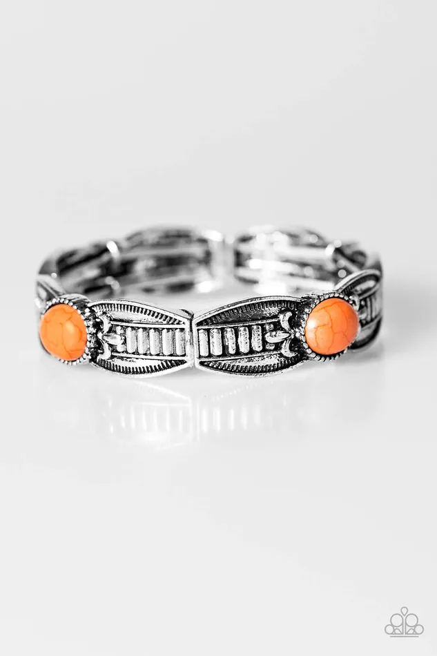 Paparazzi Jewelry Bracelets Paparazzi Bracelet Mayan Majesty Orange
