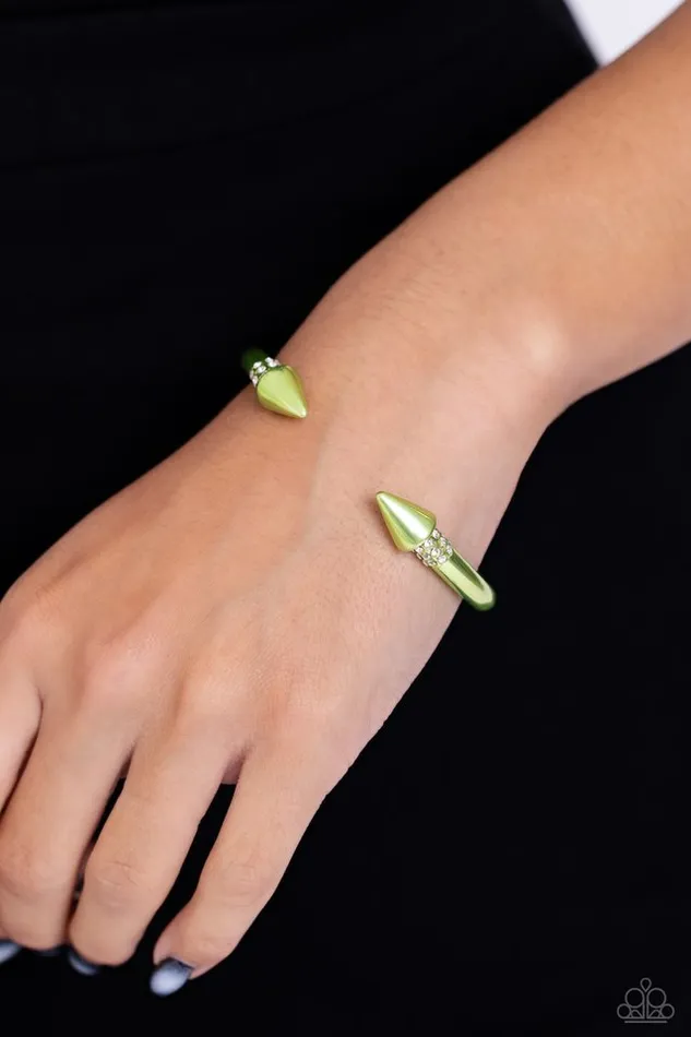Paparazzi Jewelry Bracelets Paparazzi Bracelet Punky Plot Twist Green