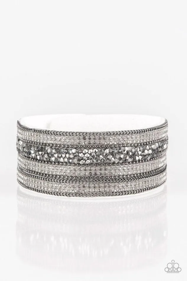 Paparazzi Jewelry Bracelets Paparazzi Bracelet Really Rock Band White
