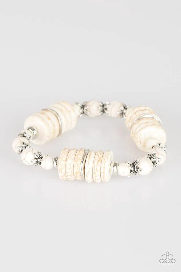 Paparazzi Jewelry Bracelets Paparazzi Bracelet Sagebrush Serenade White