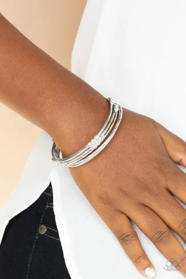 Paparazzi Jewelry Bracelets Paparazzi Bracelet Stackable Sparkle White