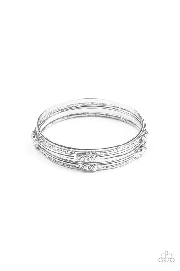 Paparazzi Jewelry Bracelets Paparazzi Bracelet Stackable Sparkle White Paparazzi Jewelry Bracelets Paparazzi Bracelet Stackable Sparkle White