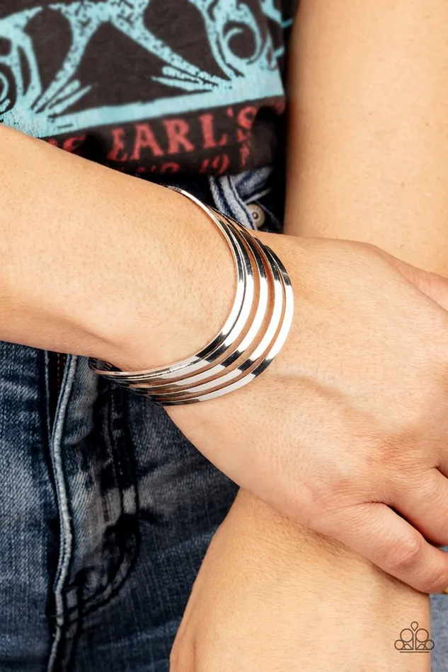 Paparazzi Jewelry Bracelets Paparazzi Bracelet Tantalizingly Tiered Silver