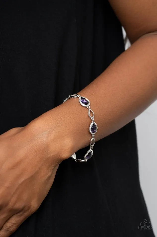 Paparazzi Jewelry Bracelets Paparazzi Bracelet Timelessly Teary Purple