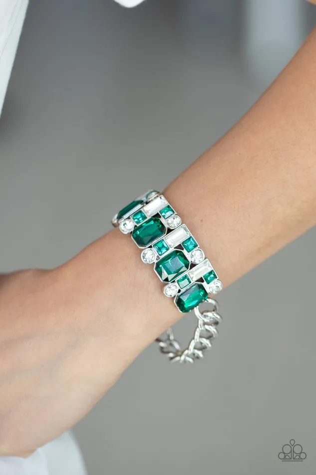 Paparazzi Jewelry Bracelets Paparazzi Bracelet Urban Crest Green