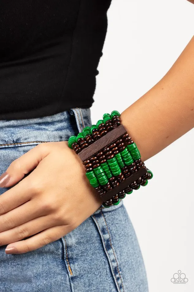 Paparazzi Jewelry Bracelets Paparazzi Bracelet Vacay Vogue Green