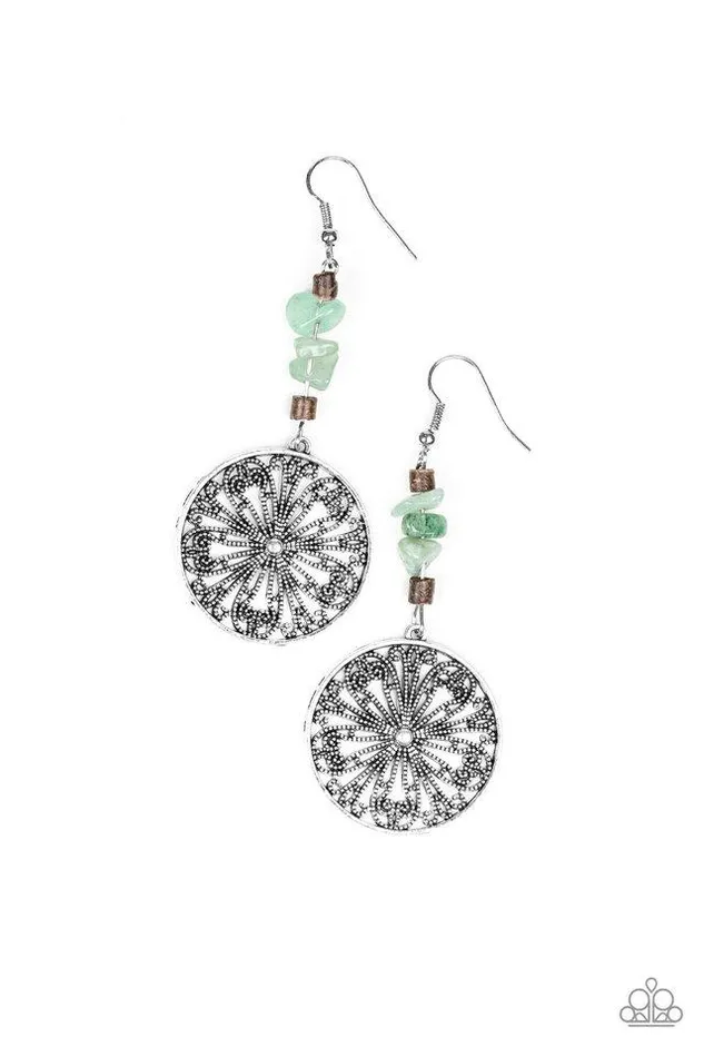 Paparazzi Jewelry Earrings Paparazzi Earring Adobe Dweller Green