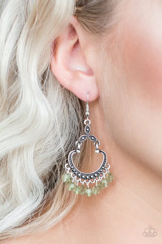 Paparazzi Jewelry Earrings Paparazzi Earring Babe Alert Green