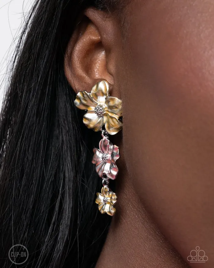 Paparazzi Jewelry Earrings Paparazzi Earring Balanced Bouquet Yellow