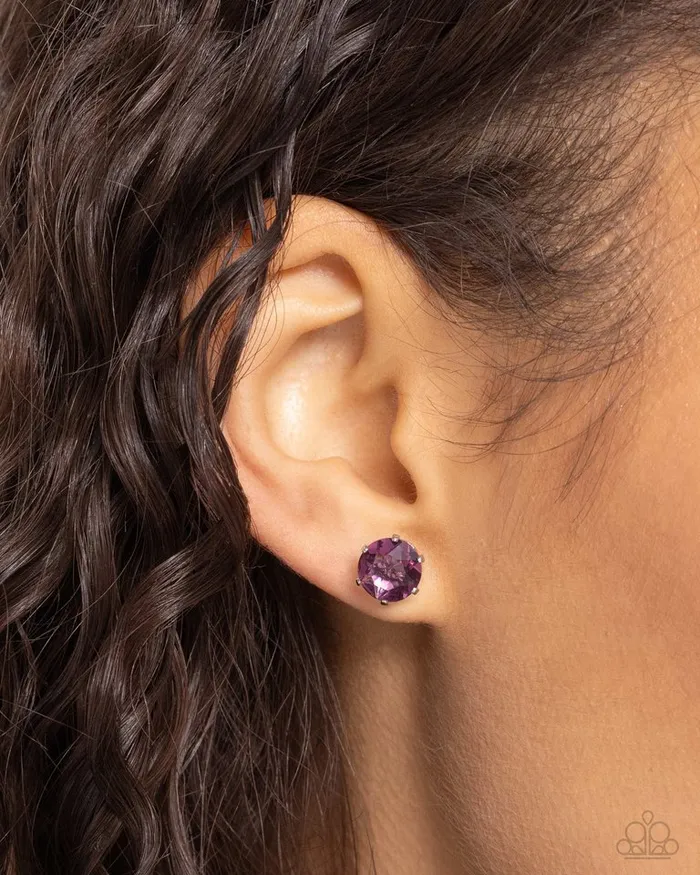 Paparazzi Jewelry Earrings Paparazzi Earring Breathtaking Birthstone Purple