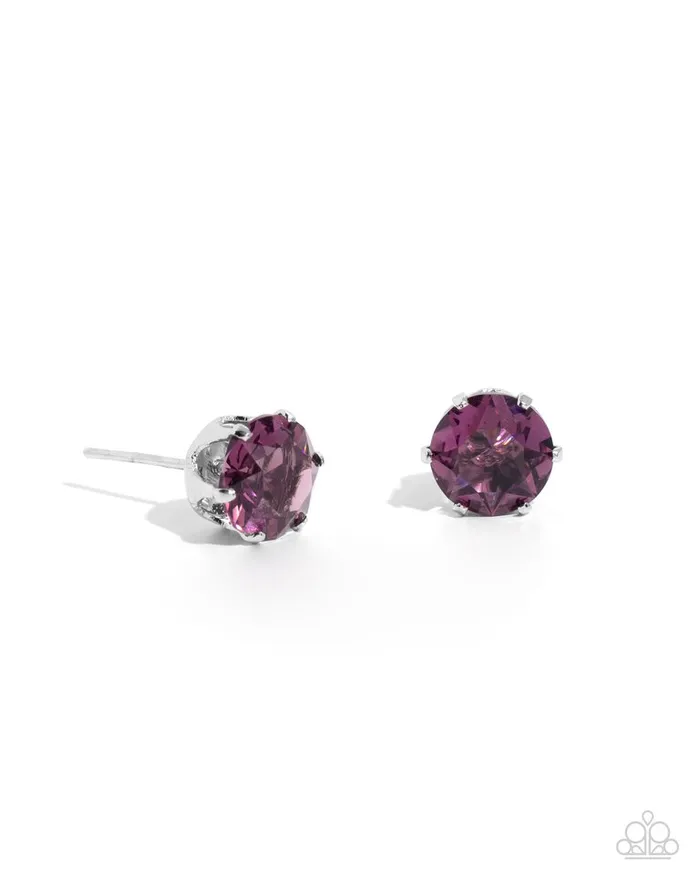 Paparazzi Jewelry Earrings Paparazzi Earring Breathtaking Birthstone Purple