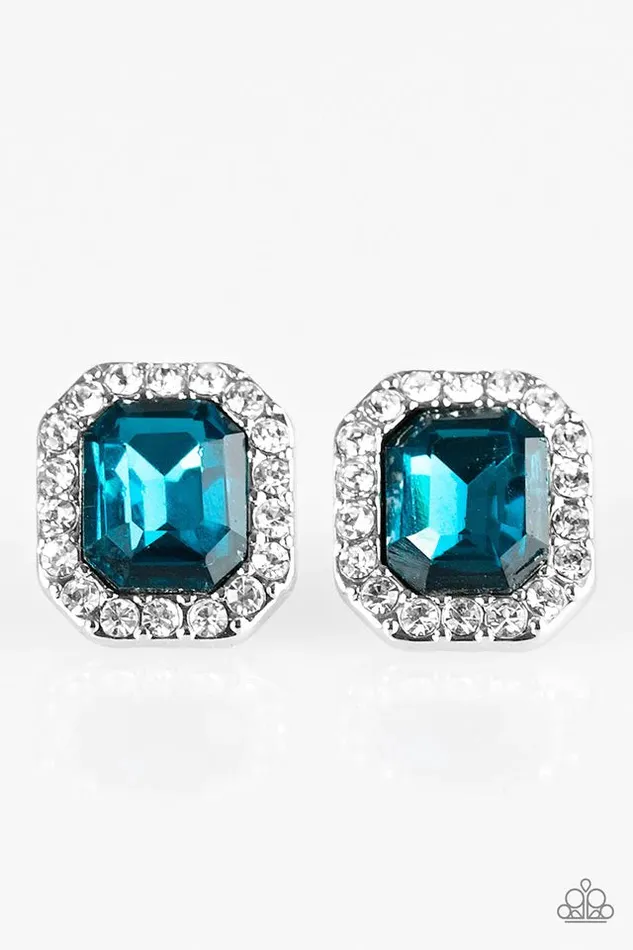 Paparazzi Jewelry Earrings Paparazzi Earring Bride Squad Blue