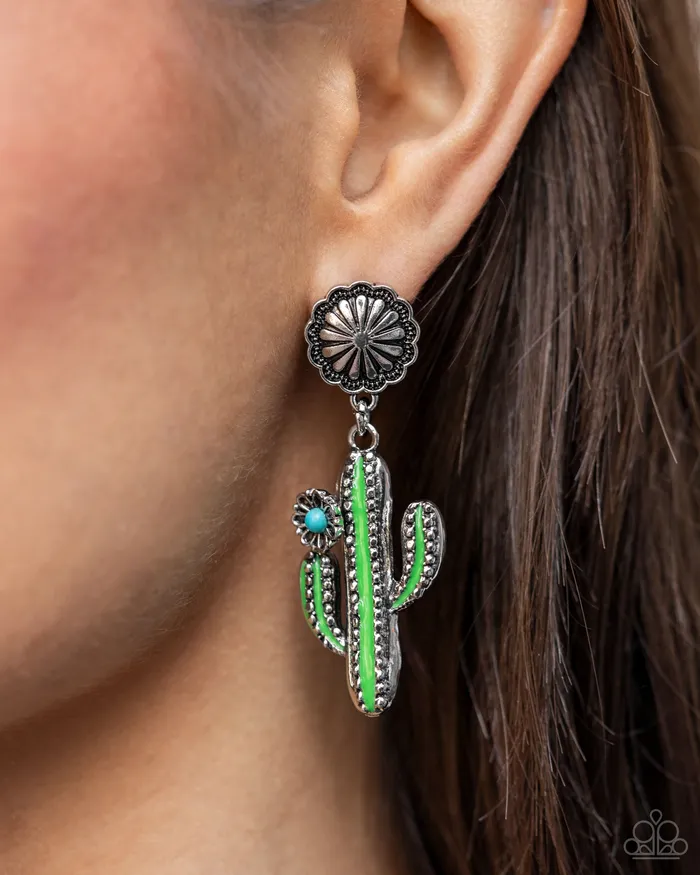 Paparazzi Jewelry Earrings Paparazzi Earring Cactus Craze Green