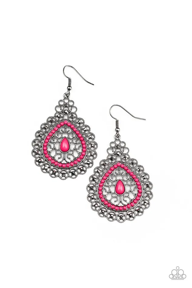 Paparazzi Jewelry Earrings Paparazzi Earring Carnival Courtesan Pink Paparazzi Jewelry Earrings Paparazzi Earring Carnival Courtesan Pink