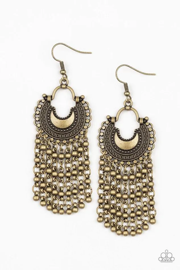 Paparazzi Jewelry Earrings Paparazzi Earring Catching Dreams Brass