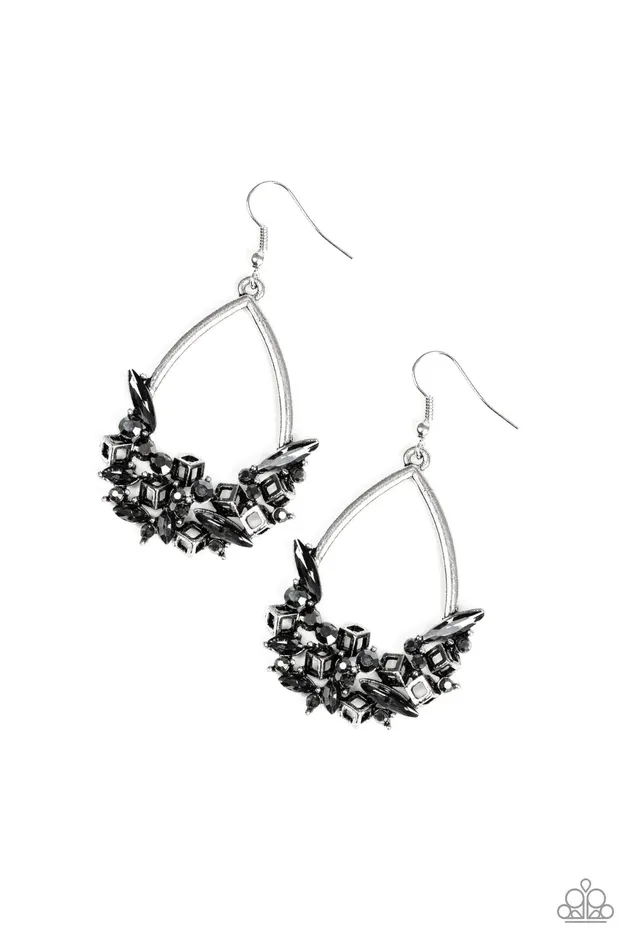 Paparazzi Jewelry Earrings Paparazzi Earring Crash Landing Silver