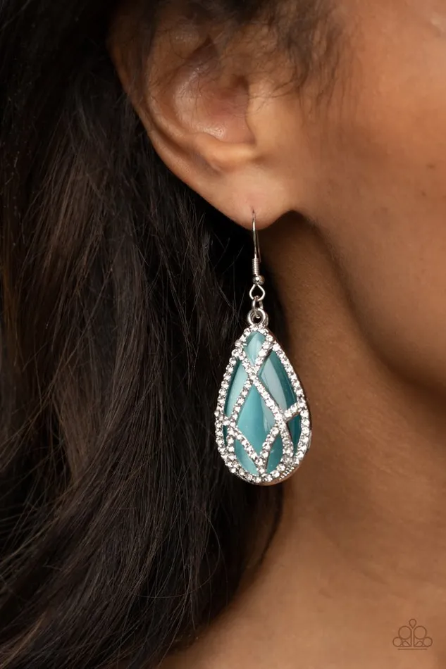 Paparazzi Jewelry Earrings Paparazzi Earring Crawling With Couture Blue