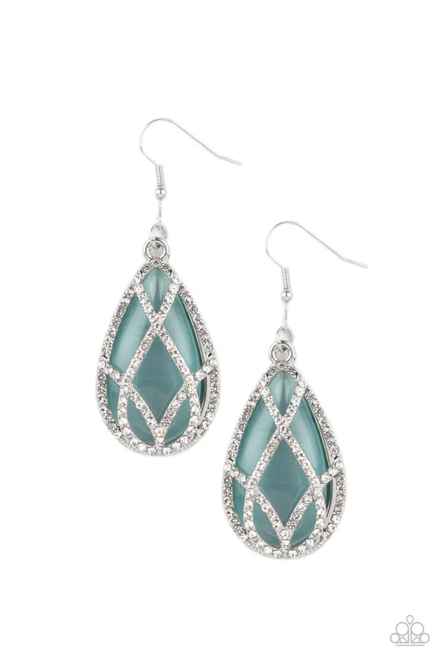 Paparazzi Jewelry Earrings Paparazzi Earring Crawling With Couture Blue