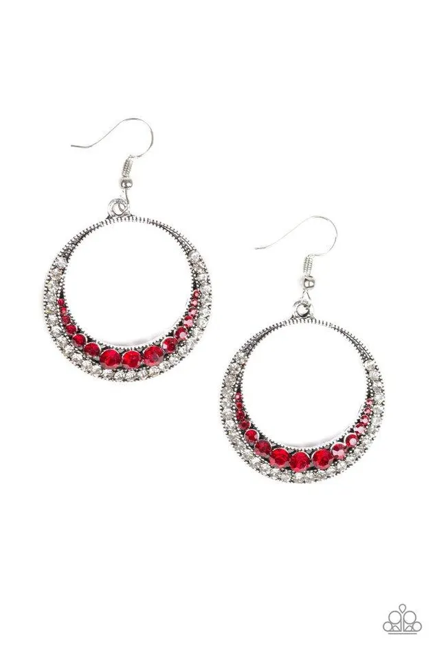 Paparazzi Jewelry Earrings Paparazzi Earring Demanding Dazzle Red