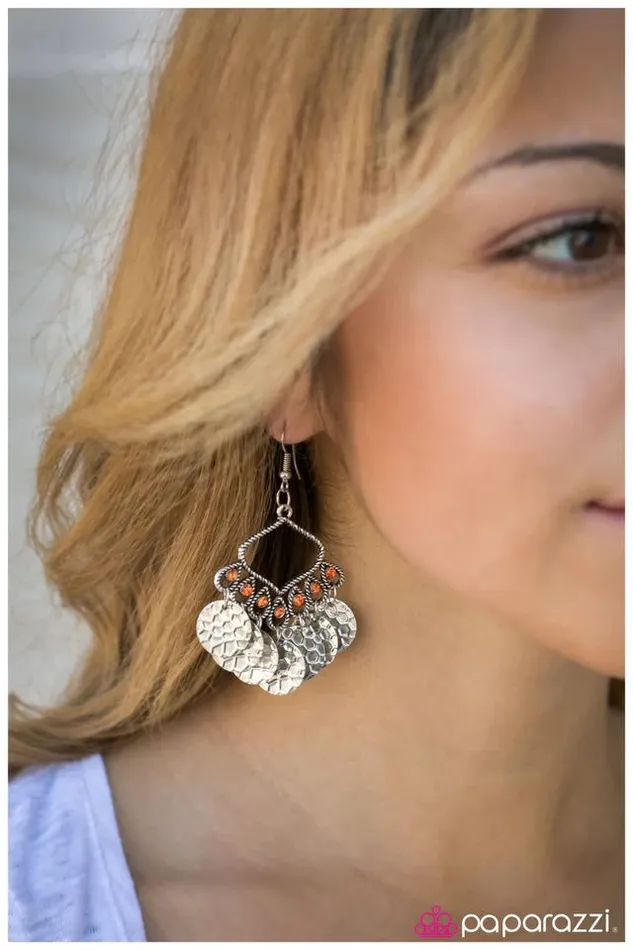 Paparazzi Jewelry Earrings Paparazzi Earring Desert Gypsy Orange
