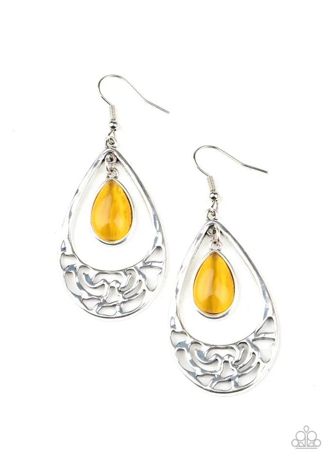 Paparazzi Jewelry Earrings Paparazzi Earring DEW You Feel Me Yellow Paparazzi Jewelry Earrings Paparazzi Earring DEW You Feel Me Yellow