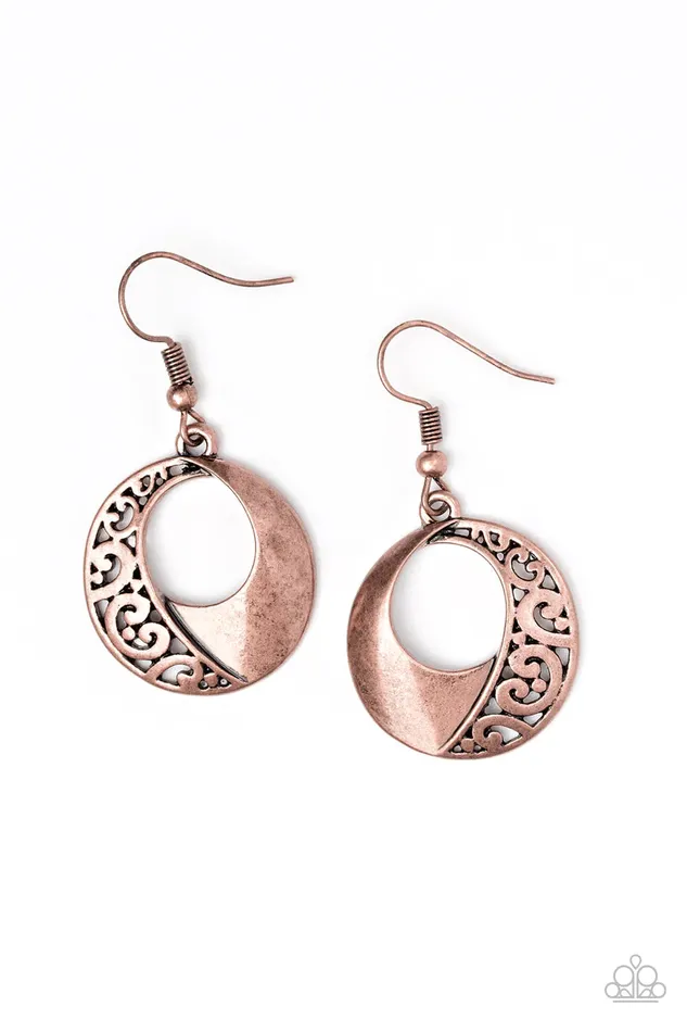Paparazzi Jewelry Earrings Paparazzi Earring Eastside Excursionist Copper