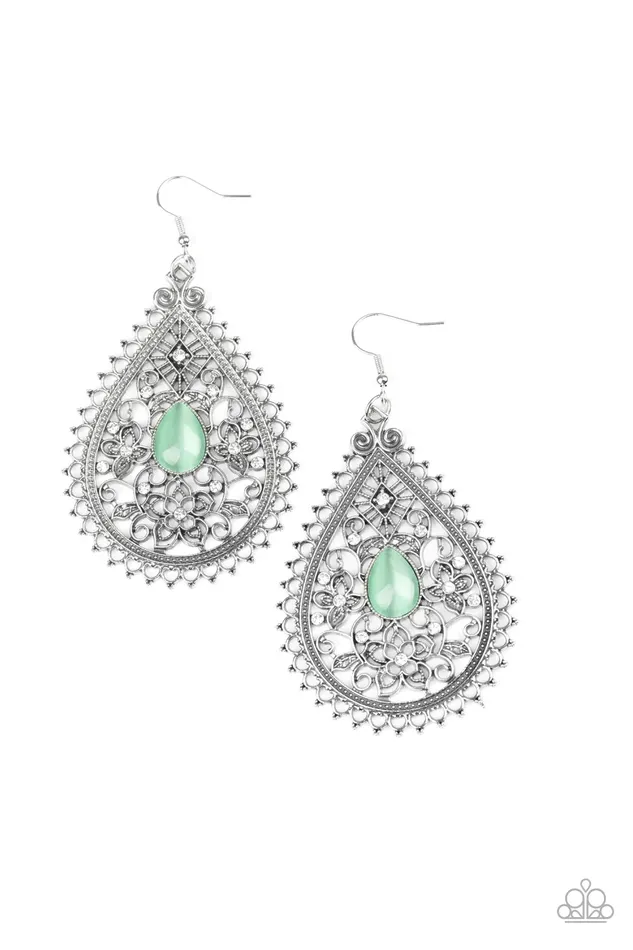 Paparazzi Jewelry Earrings Paparazzi Earring Eden Glow Green