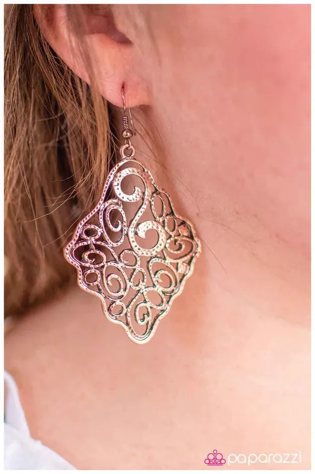 Paparazzi Jewelry Earrings Paparazzi Earring Fancy Meeting You Here Copper