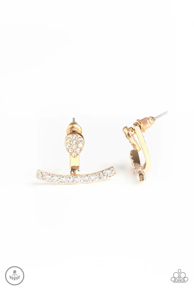 Paparazzi Jewelry Earrings Paparazzi Earring Glowing Glimmer Gold