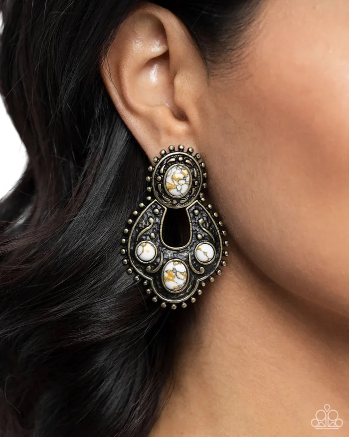 Paparazzi Jewelry Earrings Paparazzi Earring Handcrafted Horseshoe Brass