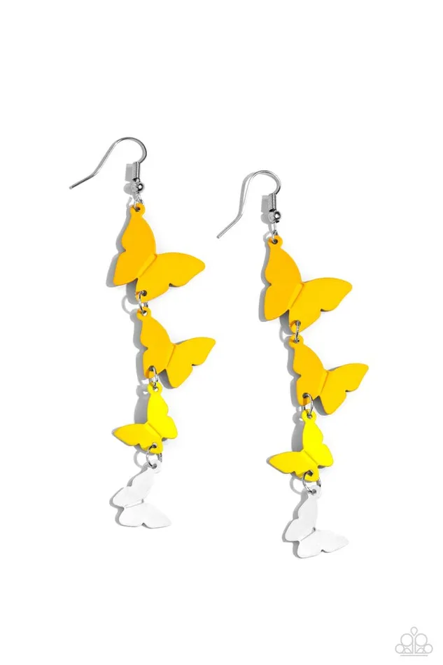 Paparazzi Jewelry Earrings Paparazzi Earring Haphazard Headliner Yellow Paparazzi Jewelry Earrings Paparazzi Earring Haphazard Headliner Yellow