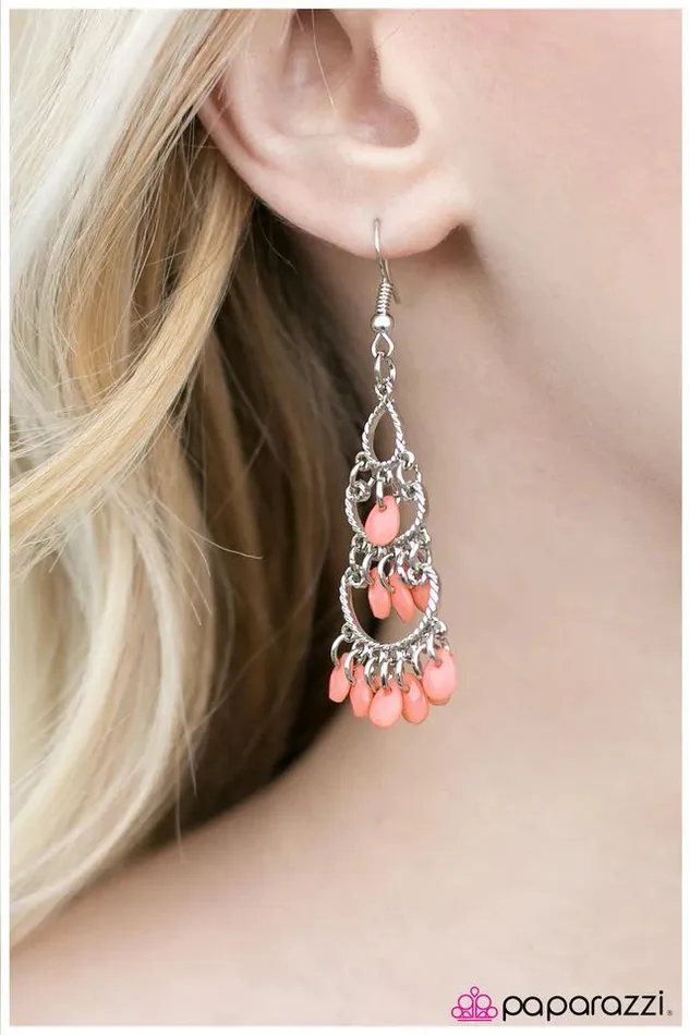 Paparazzi Jewelry Earrings Paparazzi Earring Heaven Sent Orange
