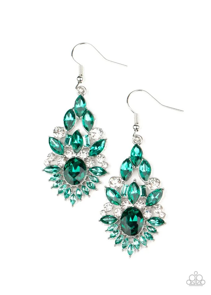Paparazzi Jewelry Earrings Paparazzi Earring Ice Castle Couture Green Paparazzi Jewelry Earrings Paparazzi Earring Ice Castle Couture Green