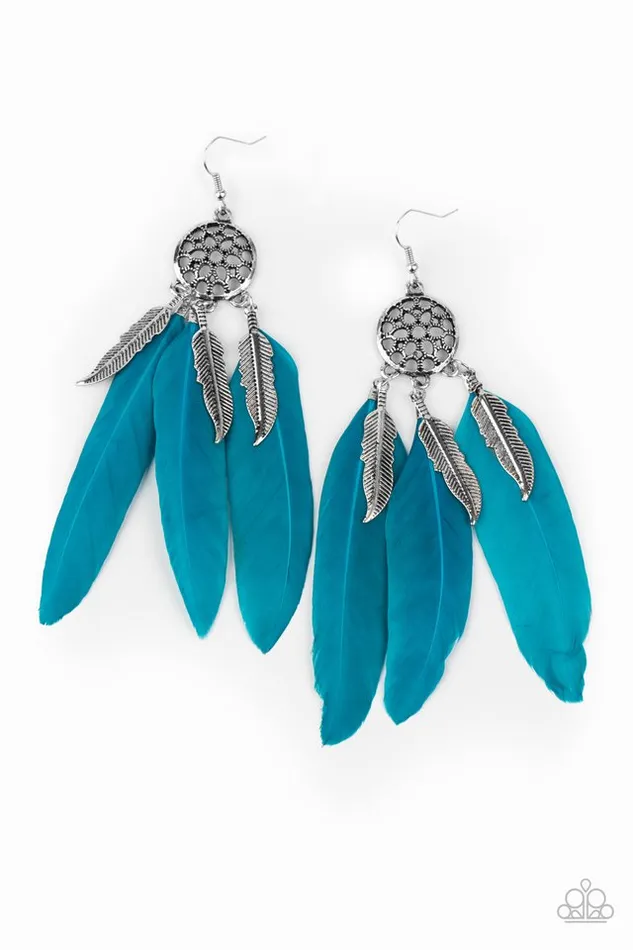 Paparazzi Jewelry Earrings Paparazzi Earring In Your Wildest DREAMCATCHERS Blue