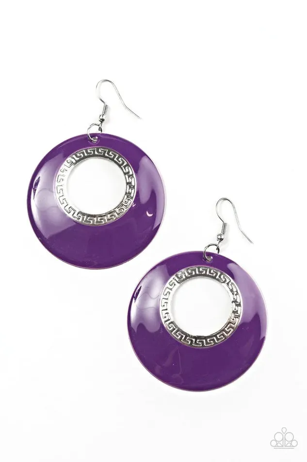Paparazzi Jewelry Earrings Paparazzi Earring It Takes A Village Purple