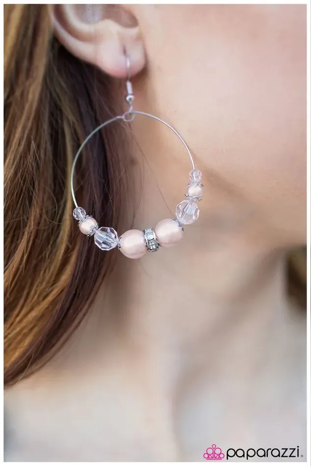 Paparazzi Jewelry Earrings Paparazzi Earring Love Nest Pink