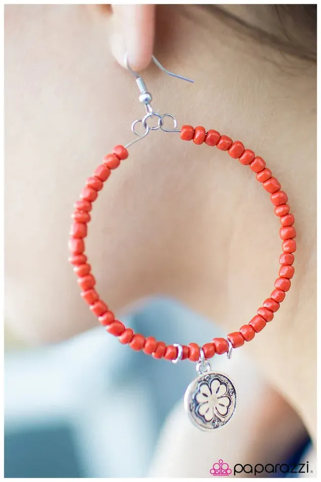 Paparazzi Jewelry Earrings Paparazzi Earring Luck Of The Irish Orange
