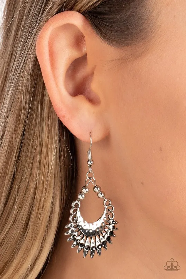 Paparazzi Jewelry Earrings Paparazzi Earring Lunar Luxury Black