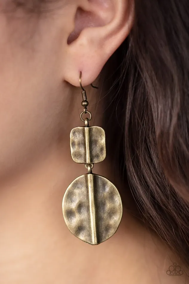 Paparazzi Jewelry Earrings Paparazzi Earring Lure Allure Brass