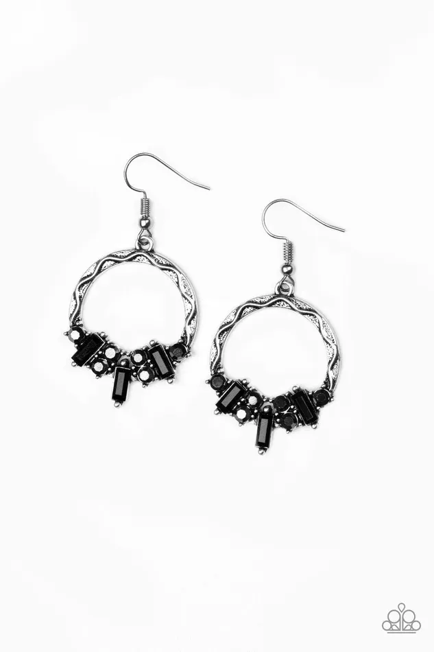 Paparazzi Jewelry Earrings Paparazzi Earring On The Uptrend Black Paparazzi Jewelry Earrings Paparazzi Earring On The Uptrend Black
