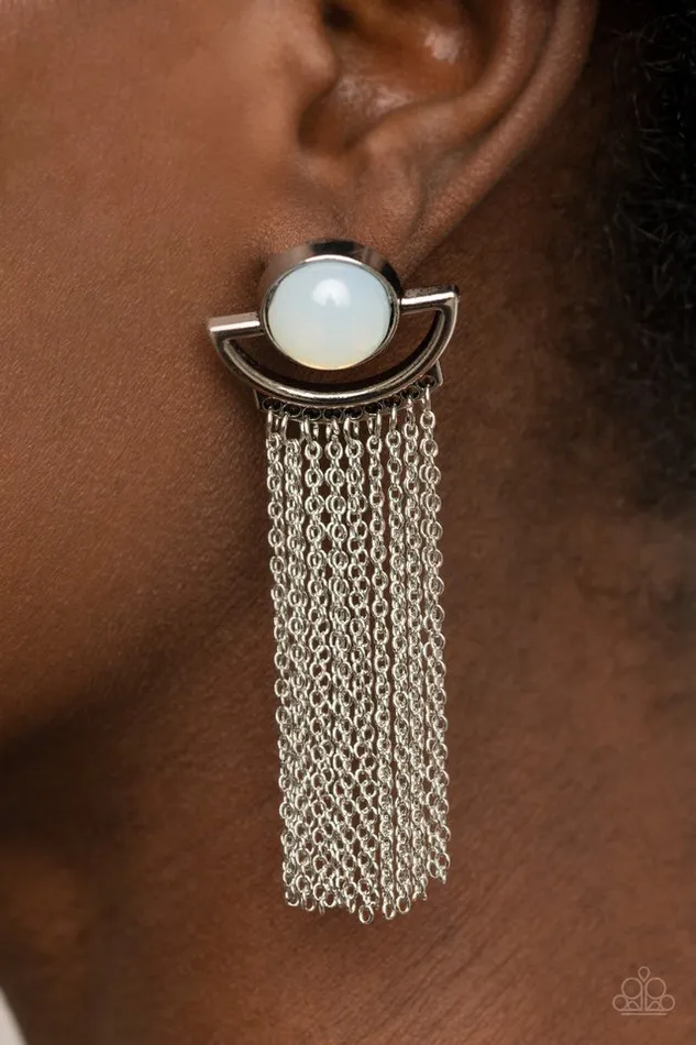 Paparazzi Jewelry Earrings Paparazzi Earring Opal Oracle White