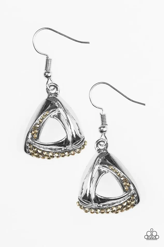 Paparazzi Jewelry Earrings Paparazzi Earring Prize Money Brown