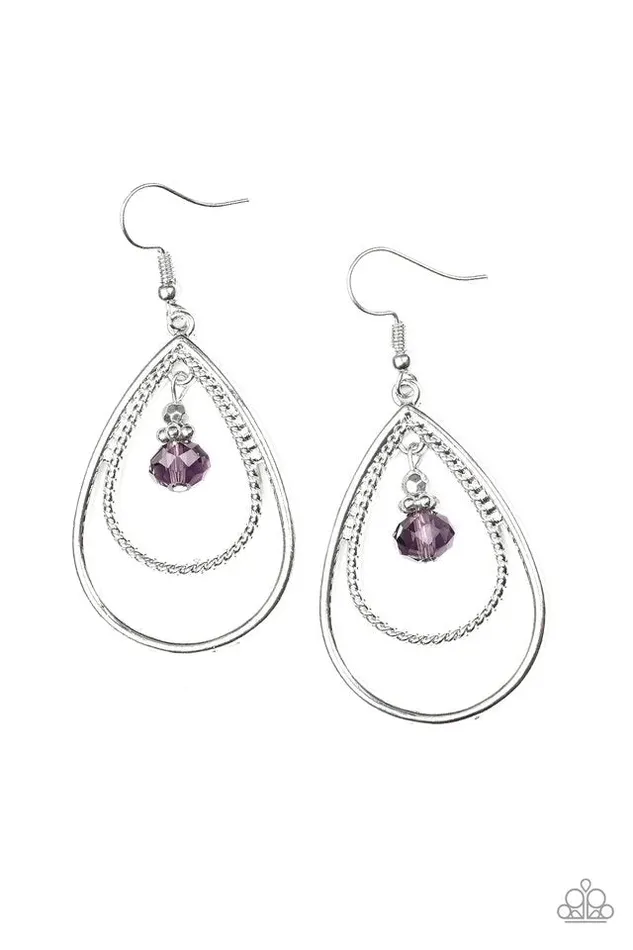 Paparazzi Jewelry Earrings Paparazzi Earring REIGN On My Parade Purple