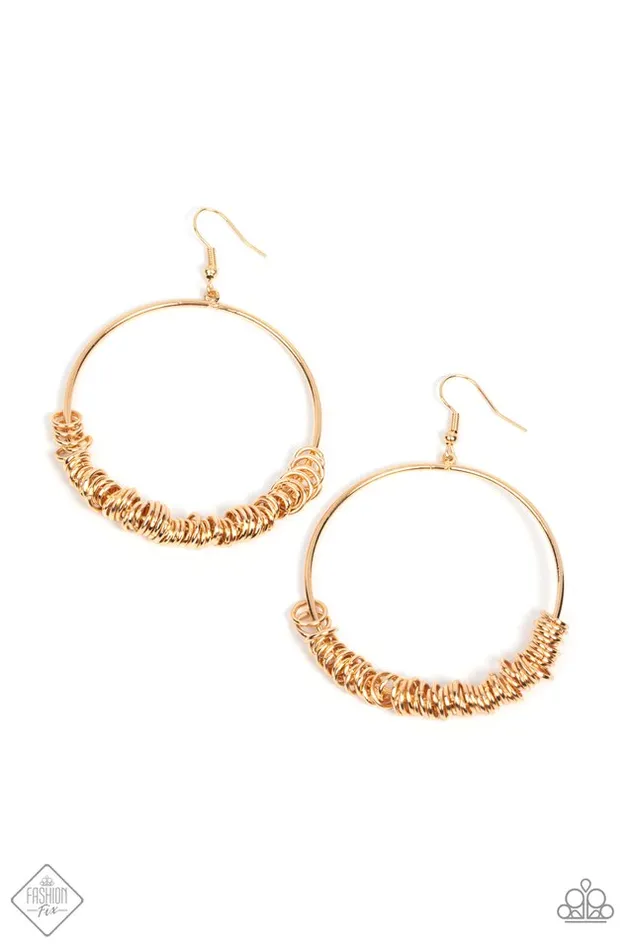Paparazzi Jewelry Earrings Paparazzi Earring Retro Ringleader Gold Paparazzi Jewelry Earrings Paparazzi Earring Retro Ringleader Gold