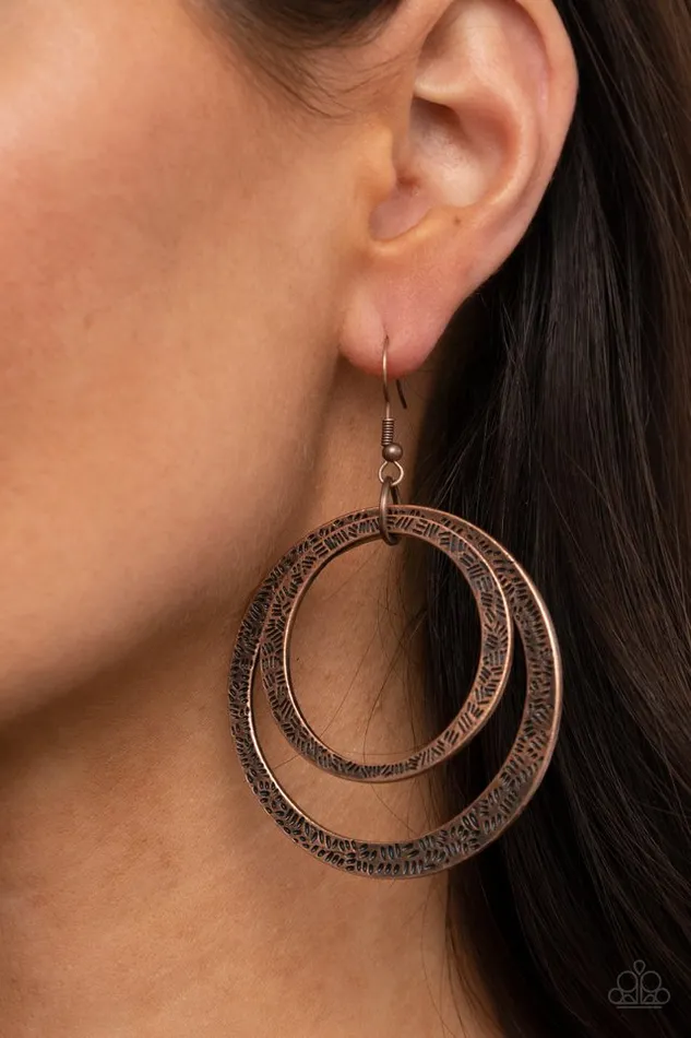 Paparazzi Jewelry Earrings Paparazzi Earring Rounded Out Copper