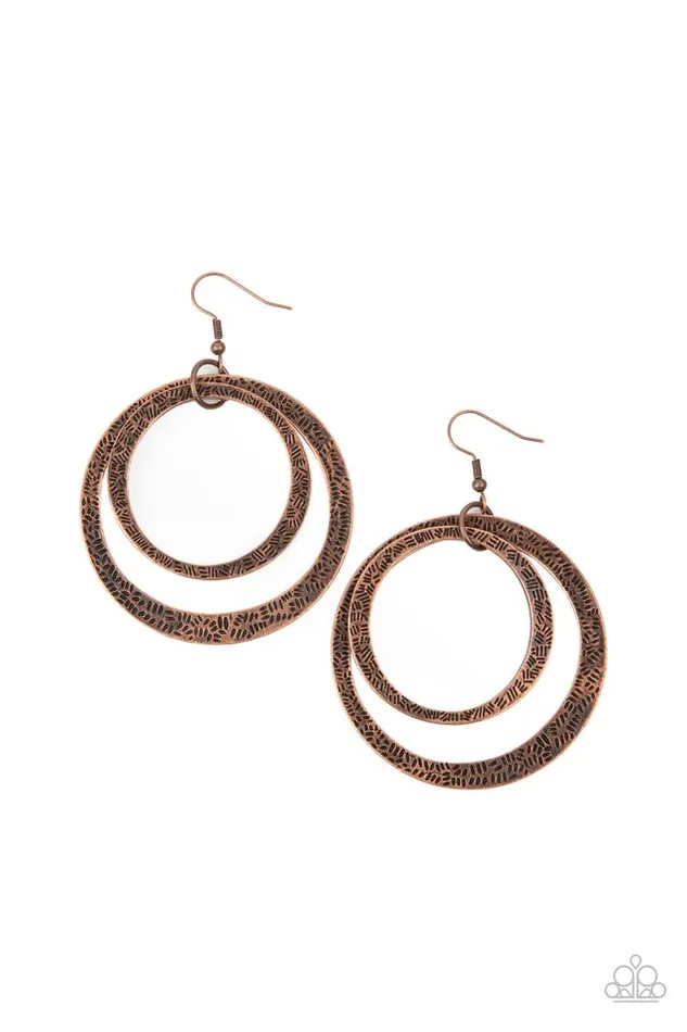 Paparazzi Jewelry Earrings Paparazzi Earring Rounded Out Copper Paparazzi Jewelry Earrings Paparazzi Earring Rounded Out Copper