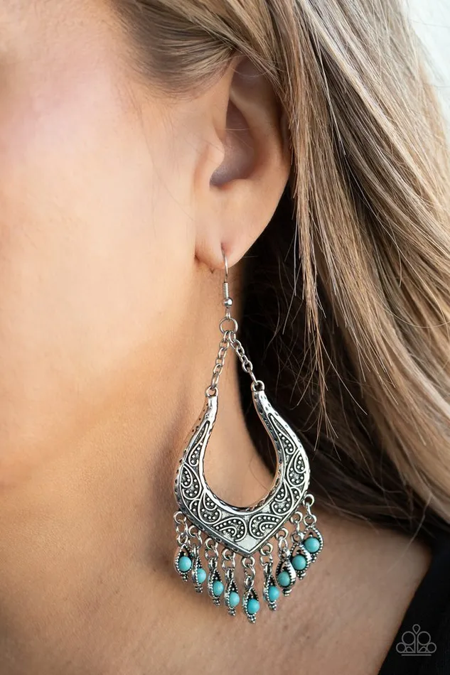 Paparazzi Jewelry Earrings Paparazzi Earring Sahara Fiesta Blue