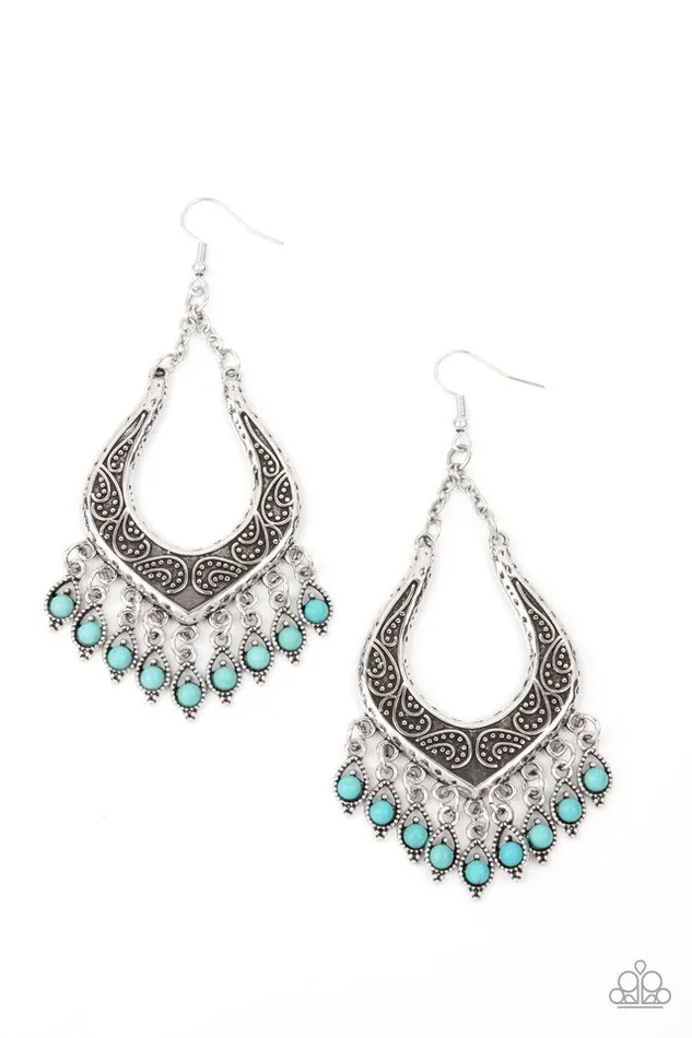 Paparazzi Jewelry Earrings Paparazzi Earring Sahara Fiesta Blue