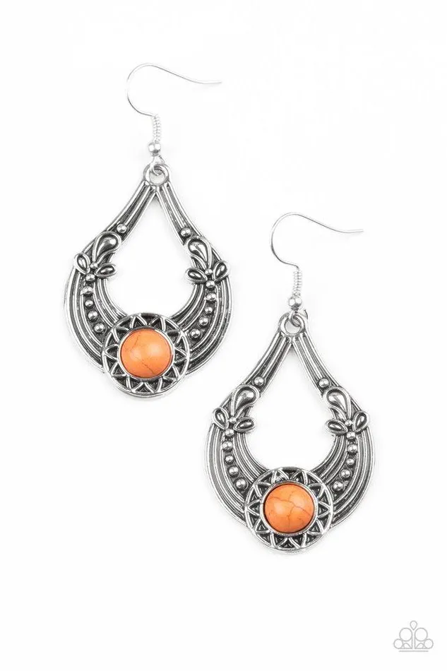 Paparazzi Jewelry Earrings Paparazzi Earring Sol Sonata Orange