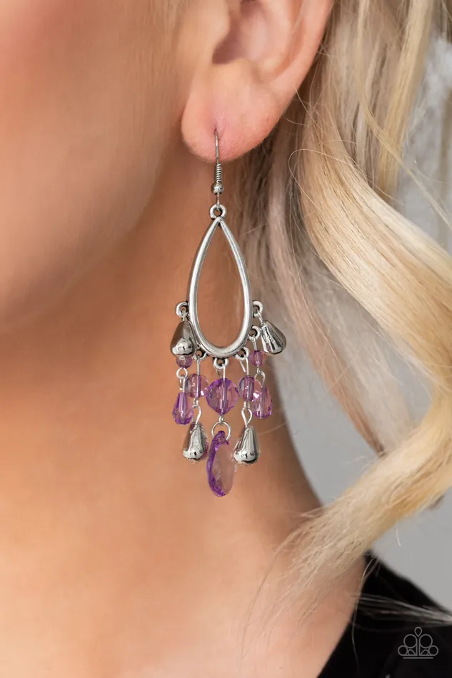 Paparazzi Jewelry Earrings Paparazzi Earring Summer Catch Purple